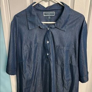 Karen Scott Navy Button-Up Dress